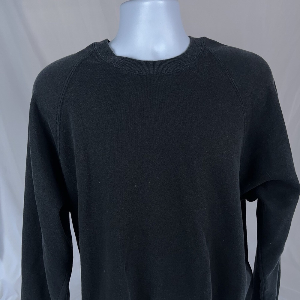 Vintage 90s Made In USA Jerzees Black Blank Crewneck Men's XXL 50/50